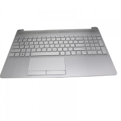 Top Cover Palmrest with keyboard with touchpad For HP 15s-du1063TX Silver Color