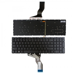 Laptop US Keyboard w/ Backlit for HP 15-ab247cl 15-ab251nr 15-ab252nr black