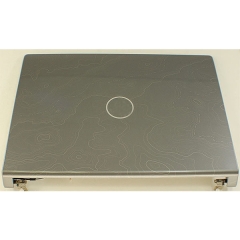 For Dell New OEM Studio 15 1535 1536 1537 LCD Back Lid Top Cover Gray K361D case housing Panel Rear Back Cover Hinges Monitor Assembly Topographic Print