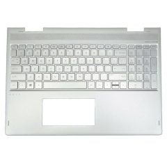 Used For HP 15-BP 15M-BQ Palmrest Top Case with Keyboard TPN-W127 Silver