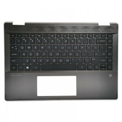 New For HP Pavilion X360 14-DH Palmrest Top Case Keyboard Silver Edge L53796-001