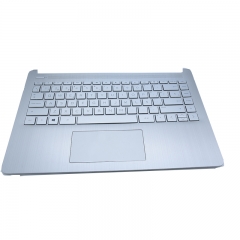 Laptop Palmrest With Keyboard With Touchpad For HP 14-DQ TPN-Q221 Silver Color