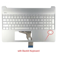 New  Palmrest Upper Case w/ Backlit Keyboard w/FRP L63579-001 For HP 15-DY 15-EF