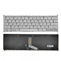 New Silver US Layout Keyboard With Backlight For Acer Swift SF314-42 SF314-42-R5NF N19C4 N19H4 SF314-57G-52XG
