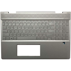 Replacement for HP Envy x360 15 DR 15T-DR000 15T-DR000 15T-DR100 Laptop Upper Case Palmrest Keyboard Assembly Part L53814-001 Top Cover Sliver