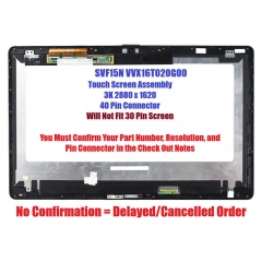 Touch Screen Assembly For Sony SVF15N VVX16T020G00 40 Pins 2880X1620
