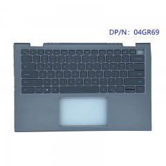 New Palmrest with Backlit Keyboard Silver 04GR69 For Dell Inspiron 5410 5415 2-in-1
