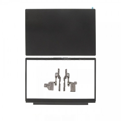 New LCD Back Cover TEX + Bezel + Hinges For Lenovo V14 G3 IAP V14 G3 ABA Black