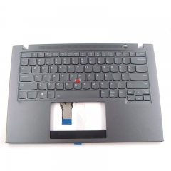 Palmrest Keybaord Bezel US-English Backlit 14.0 inch Gray 5M11A37828 For Lenovo ThinkPad T14s Gen 2 Used, about 95% new