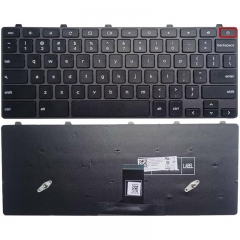 Laptop Replacement Keyboard Compatible for Dell Chromebook 11 3100 5190 00D2DT 0H06WJ US Layout with Power Off Key