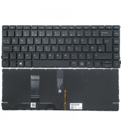 New UK Layout Language Backlit Keyboard For HP Probook 445 440 G8 645 640 G8 Black Color