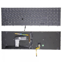 US Backlit Backlight Keyboard For HP ZBOOK17 G7/G8 ZBOOK Fury 17 G7/G8 Silver Color