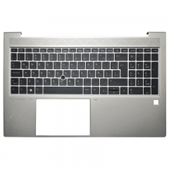 LA Palmrest Upper Case With Backlight Backlit Keyboard For HP EliteBook750 755 850 G7 G8 Silver Color