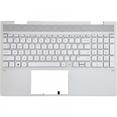 Replacement Laptop Upper Case Palmrest Backlit Keyboard Assembly Part for HP Envy X360 15 ED 15-ED 15M-ED 15M-ED0013DX L93226-001 UMA Natural Silver